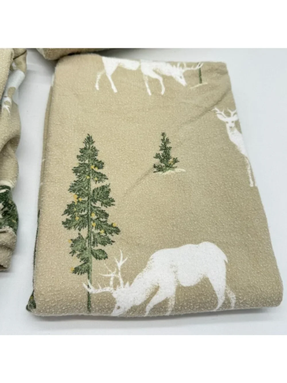 Martha Stewart Collection Forest Theme Cotton Queen Flannel Sheets & Pillowcase